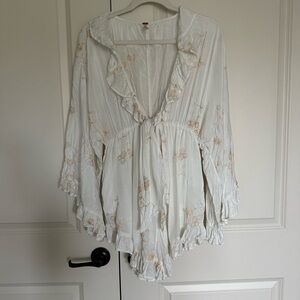 Free People White Floral Romper